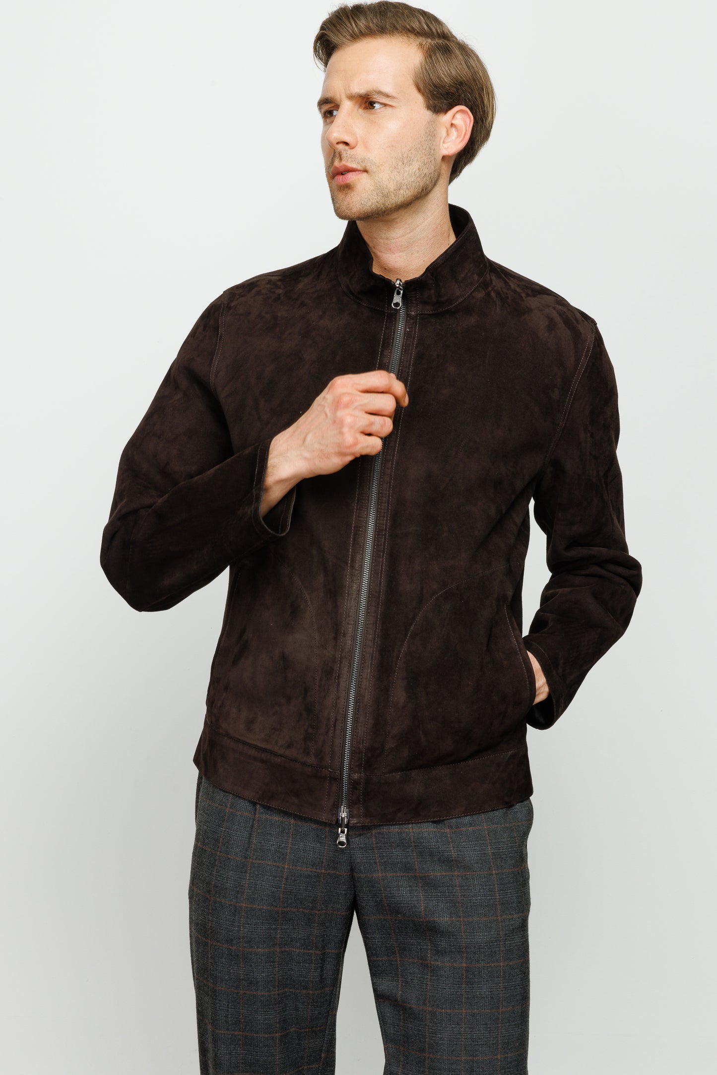 La chaqueta de cuero negra Alba para hombre 