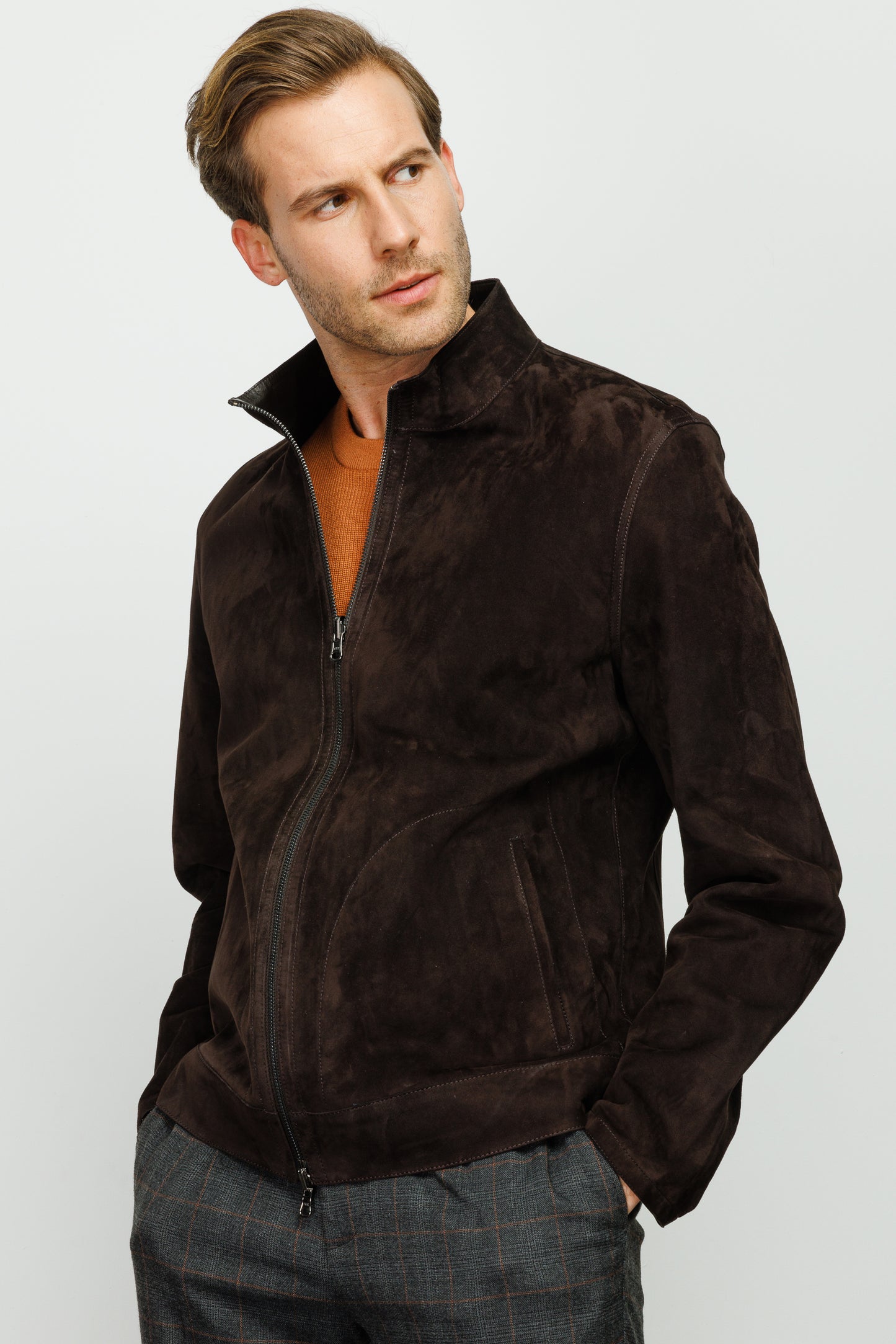 La chaqueta de cuero negra Alba para hombre 