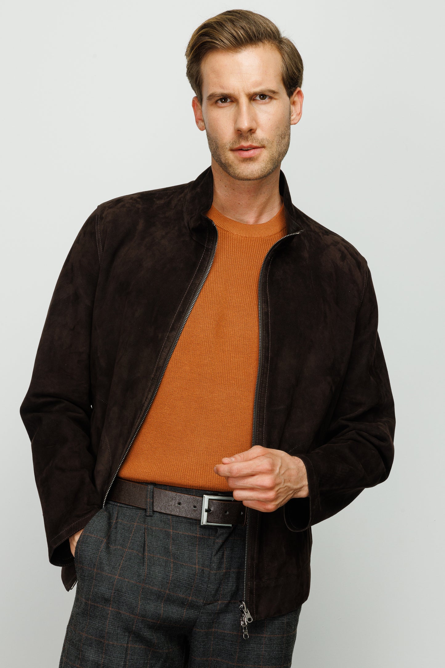 La chaqueta de cuero negra Alba para hombre 