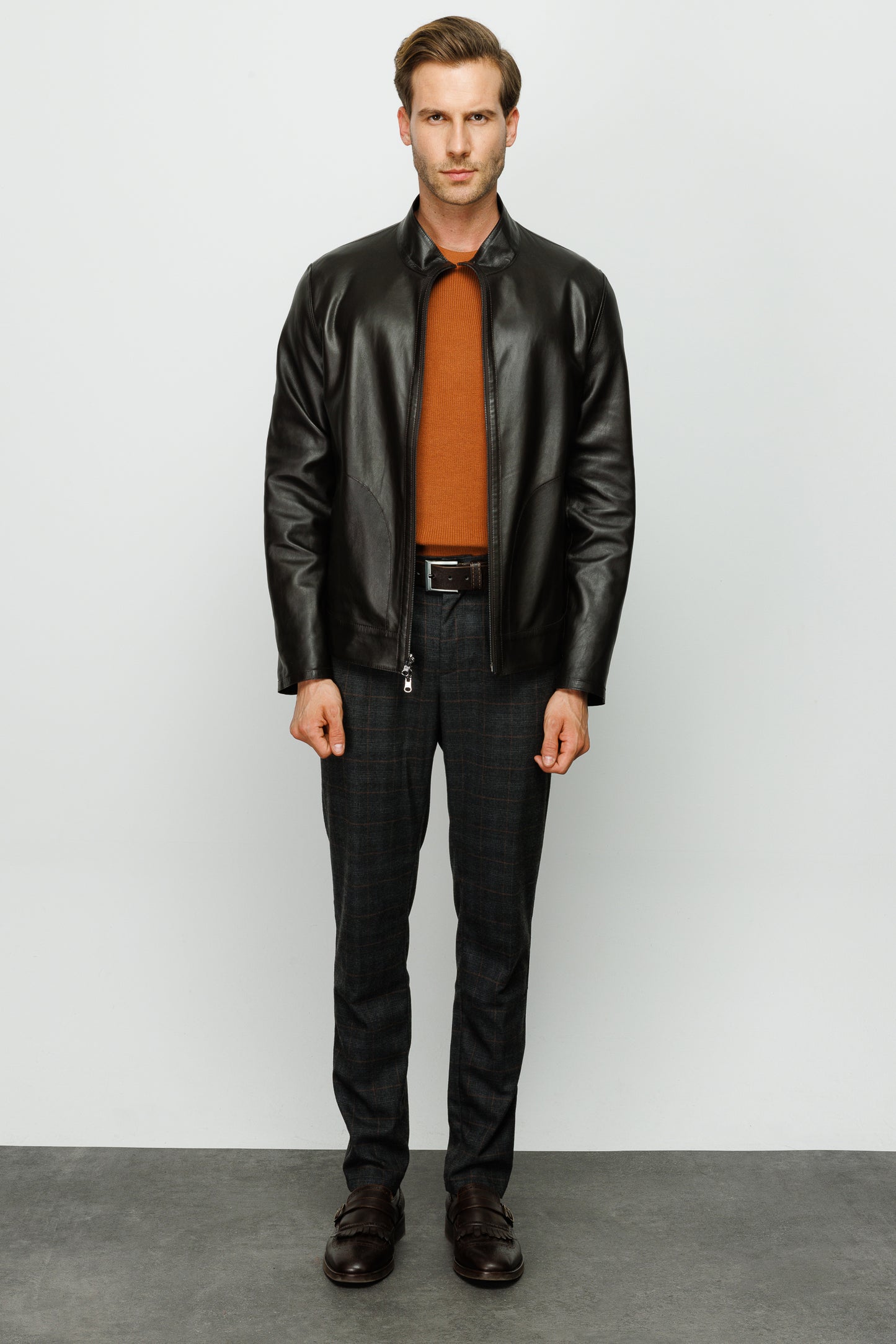 La chaqueta de cuero negra para hombre de Del Rio 