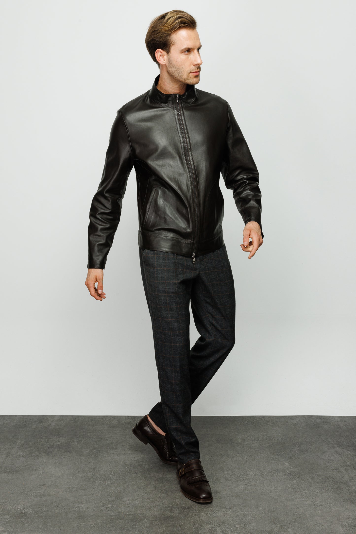 La chaqueta de cuero negra para hombre de Del Rio 