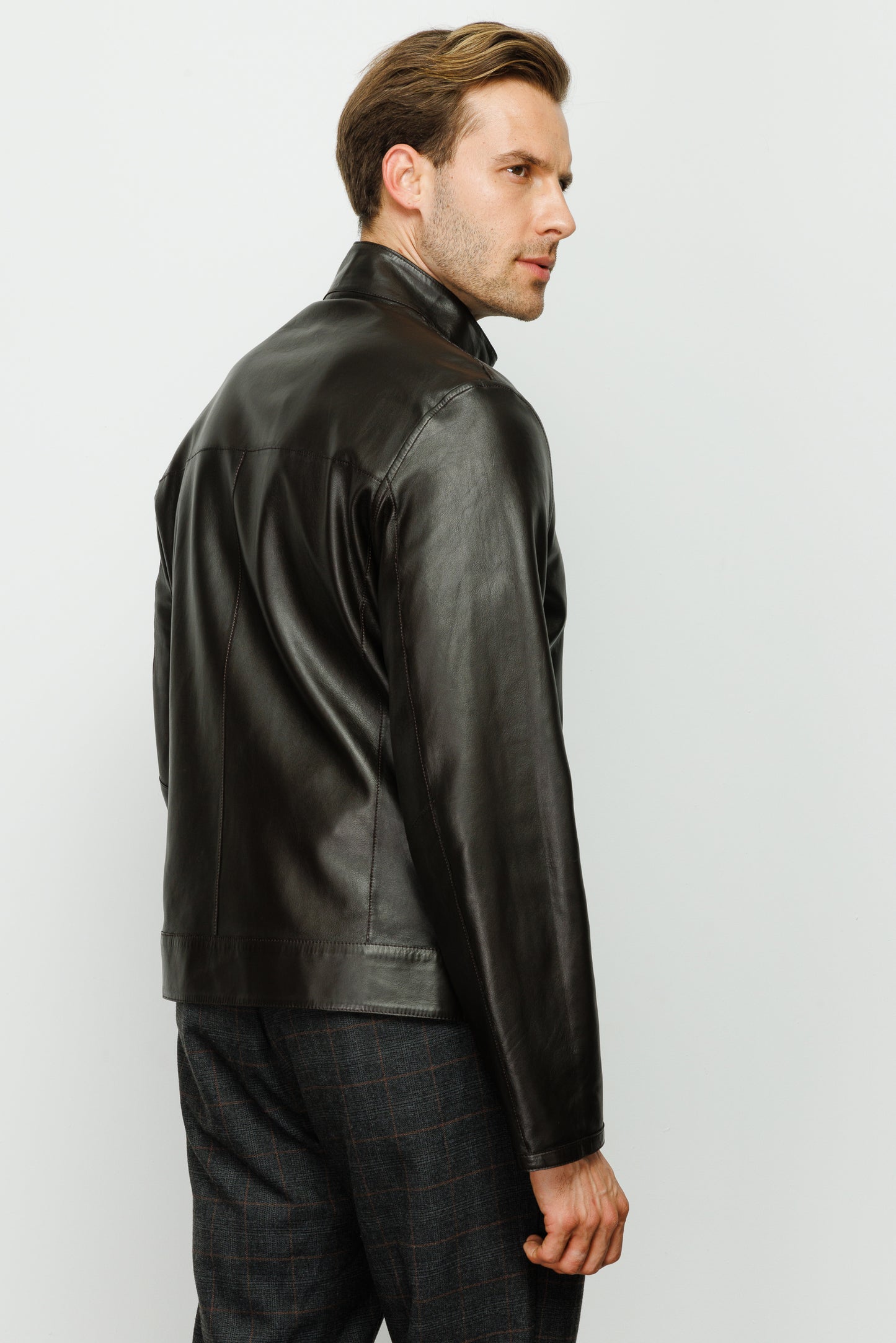 La chaqueta de cuero negra para hombre de Del Rio 