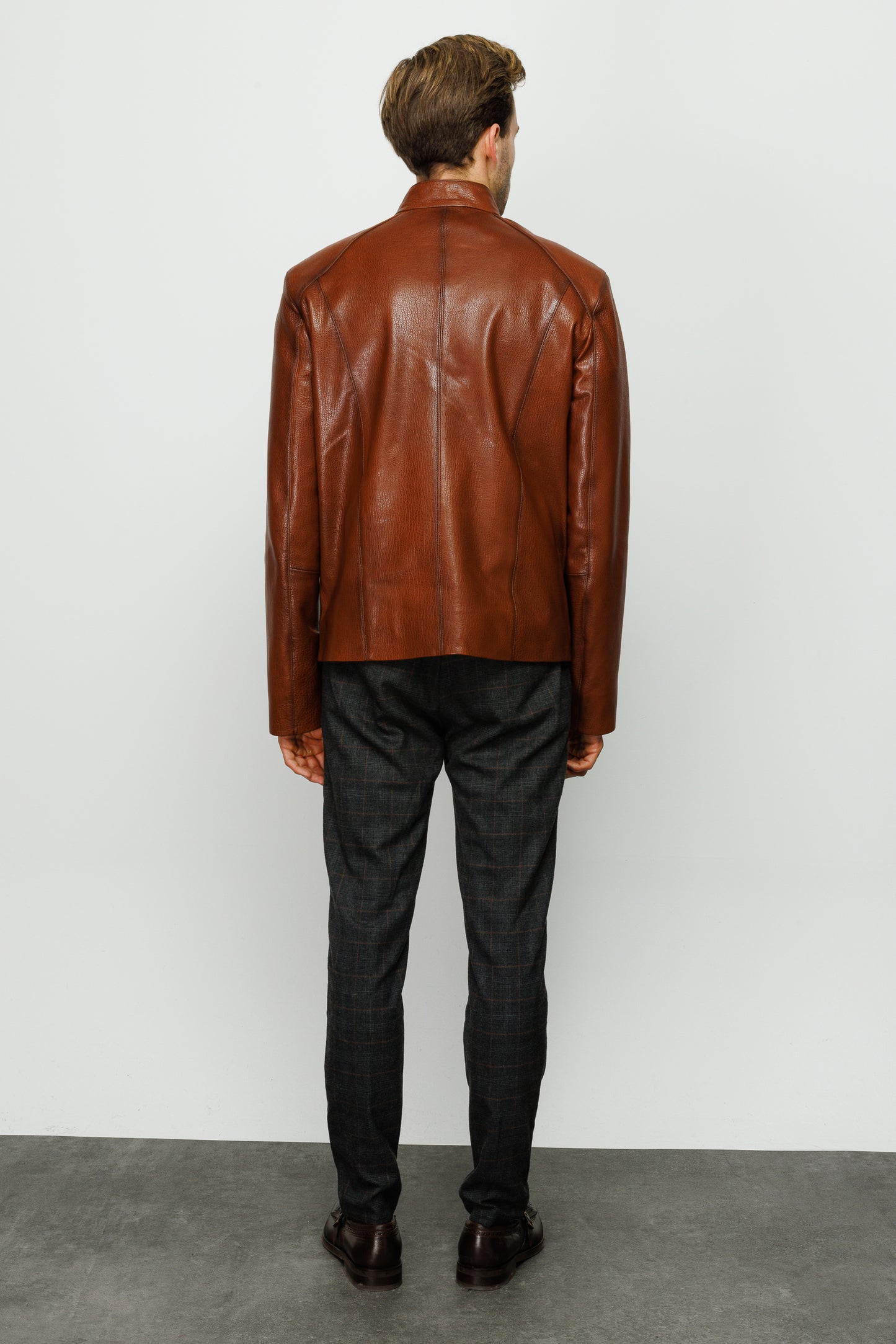 La Chaqueta de Cuero Marrón Blanchard para Hombre