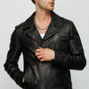 The Monola Black Leather Men Jacket