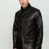 The Barclay Black Leather Men Jacket
