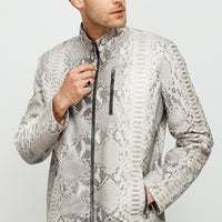 The Boss Pythn Natural Leather Men Jacket