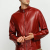 The Del Rio Burgundy Leather Men Jacket