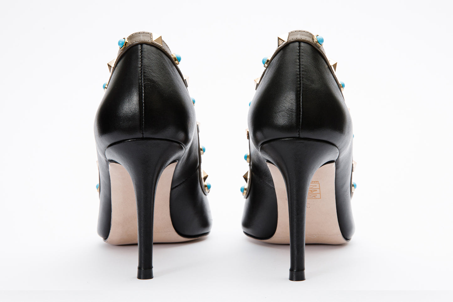 ¡Venta final de zapatos de mujer tipo pump de cuero negro Tikapur!