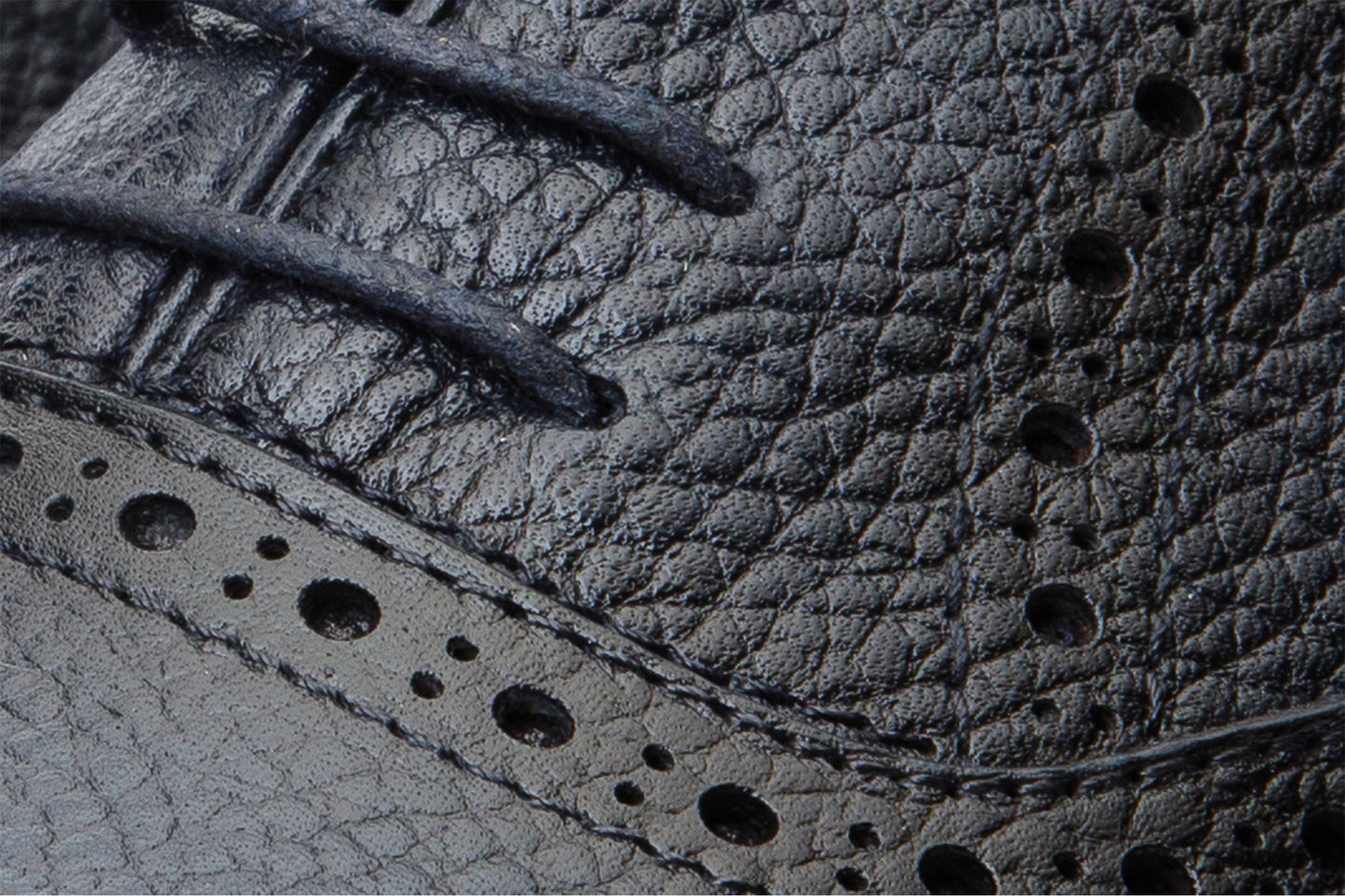 Zapato Oxford semi brogue azul marino hecho a mano Draco para hombre