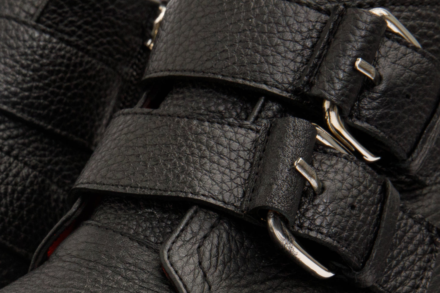 The Harry Black Leather Double Monk  Ankle Women  Boot Final Sale!