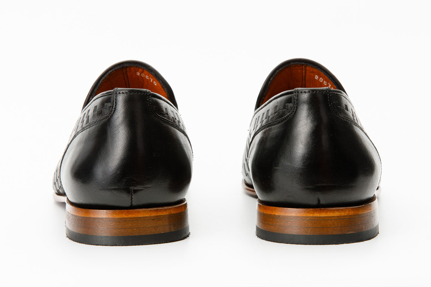 Mocasín sin cordones con borlas de cuero negro Meram para hombre