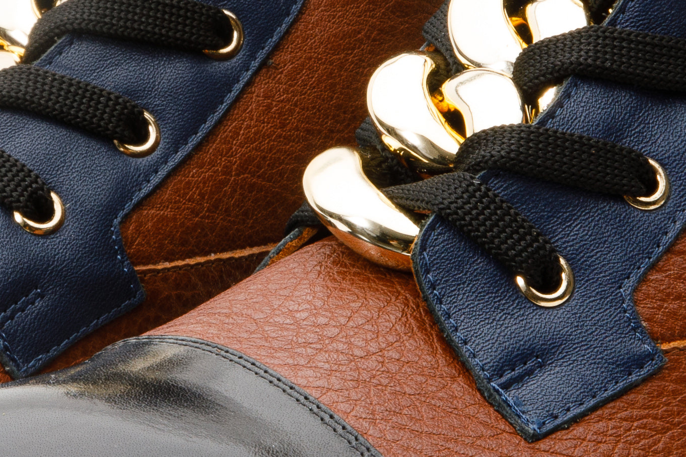 ¡Botín de mujer Belgrad Brown de cuero con cordones y cremallera lateral Venta final!