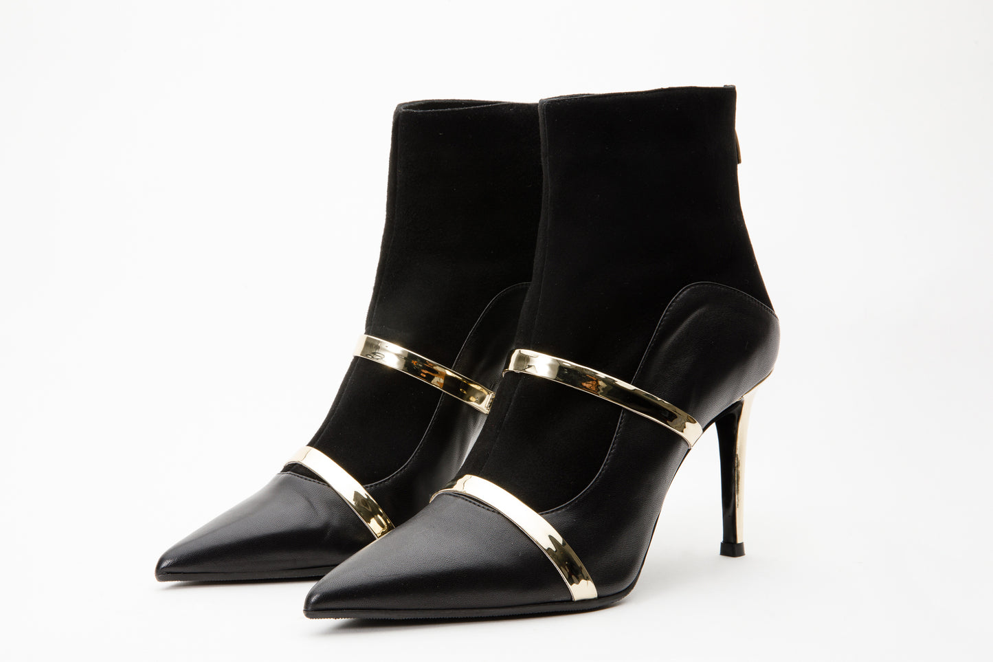 The Manila Black Leather Ankle Women Boot