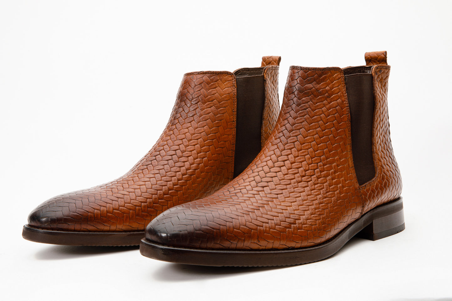 Bota Chelsea de piel color canela Oslo para hombre