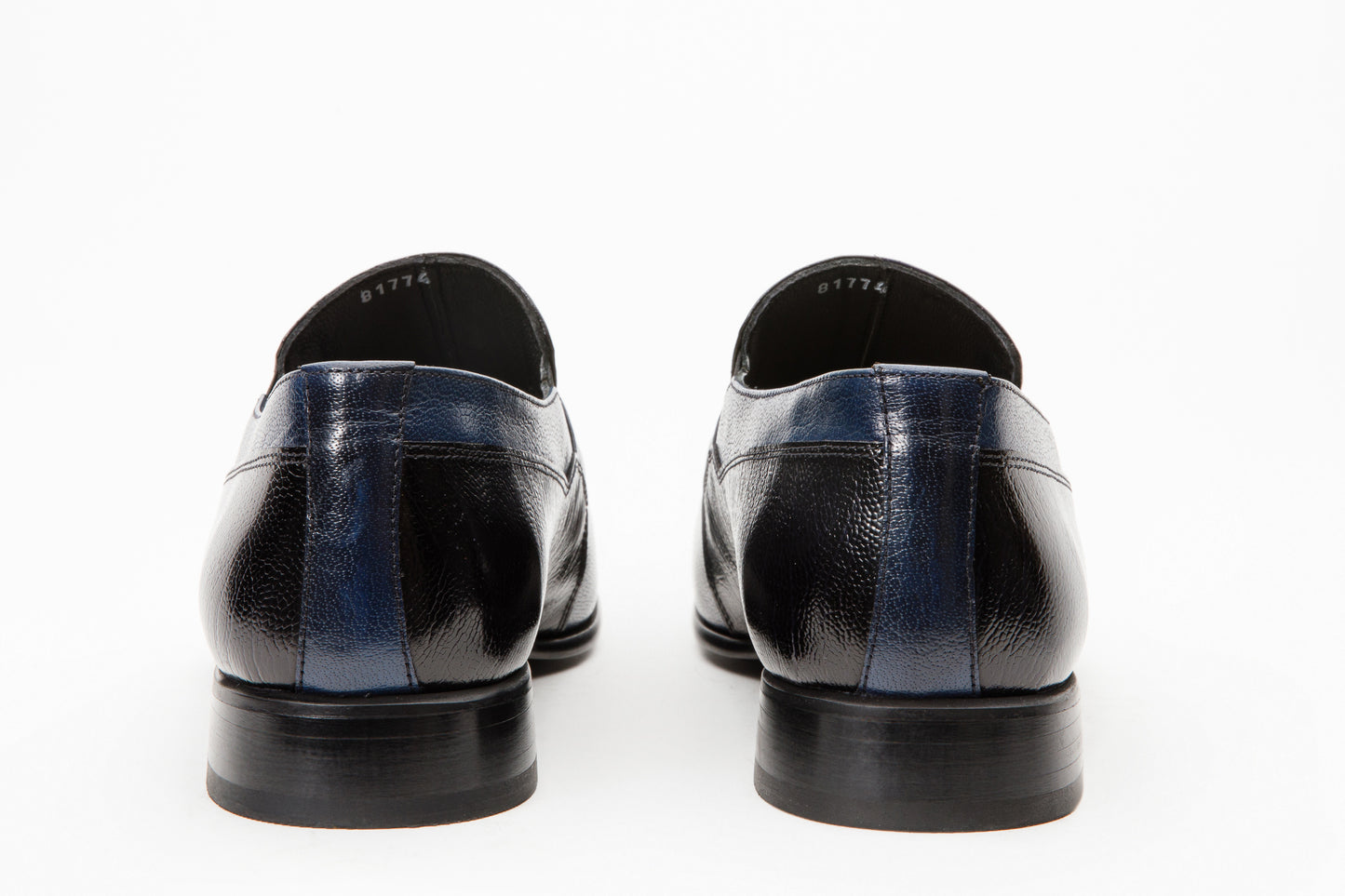 The Kazablanka Navy Leather Bit Loafer Men  Shoe