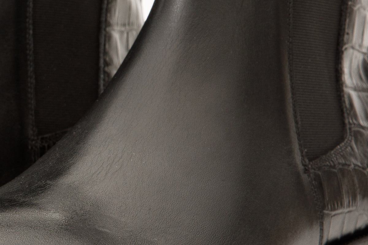 The Manby Black Leather Chelsea Men Boot Final Sale!