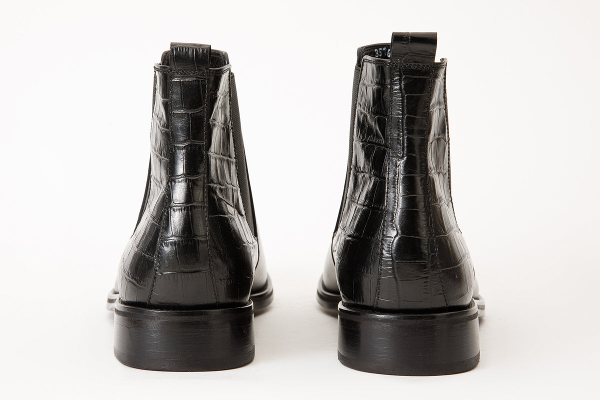 The Manby Black Leather Chelsea Men Boot Final Sale!