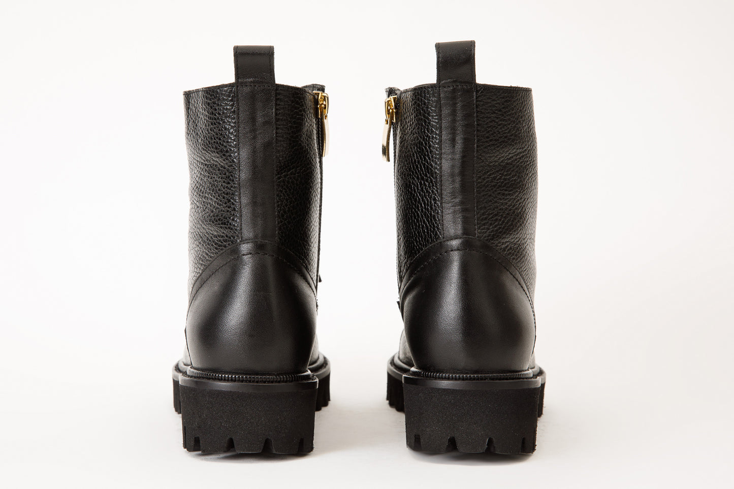 The Belgrad Black Leather Lace-Up Ankle Women Boot With a Side Zipper Final Sale!