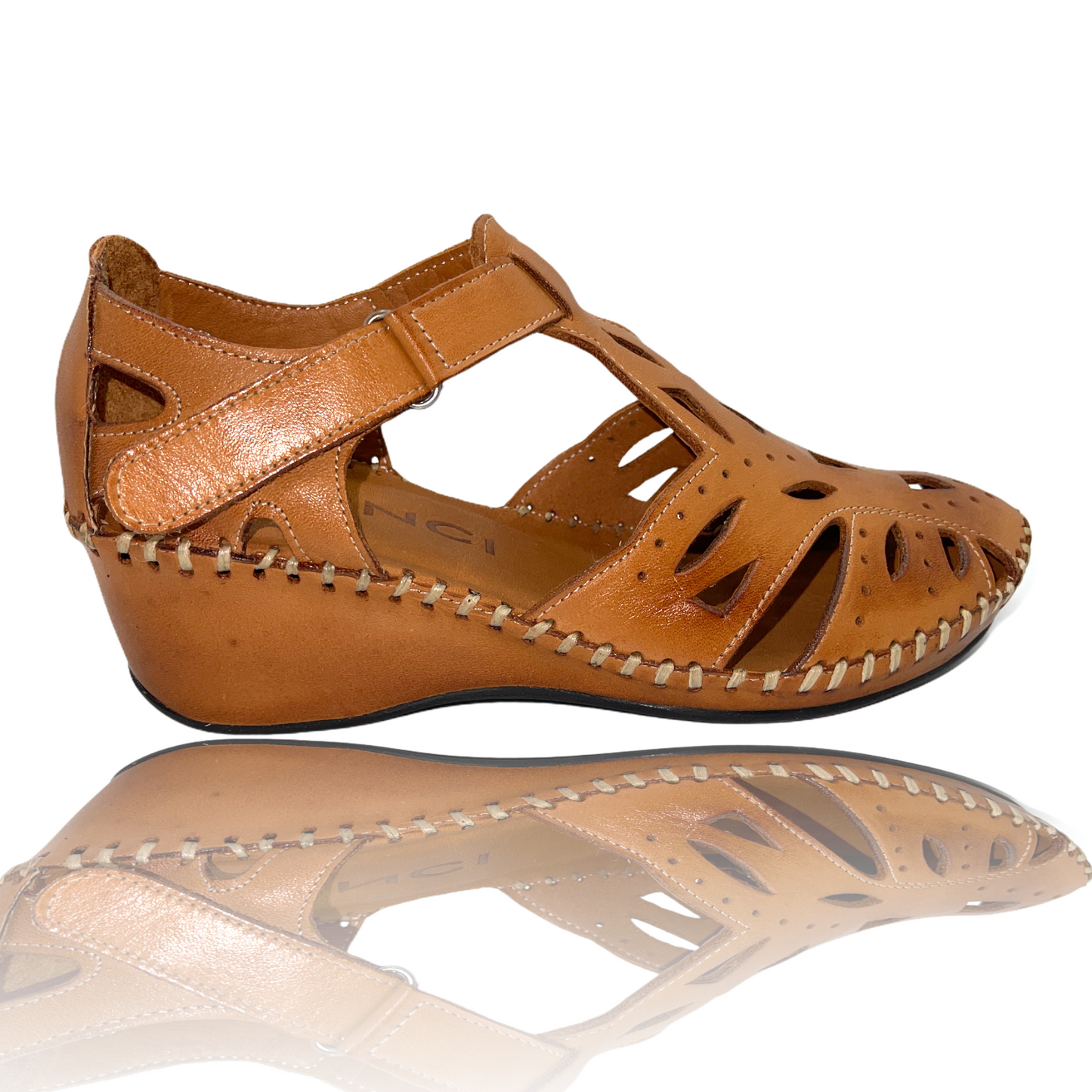 ¡Venta final de sandalias de cuero marrón Tonmawr!