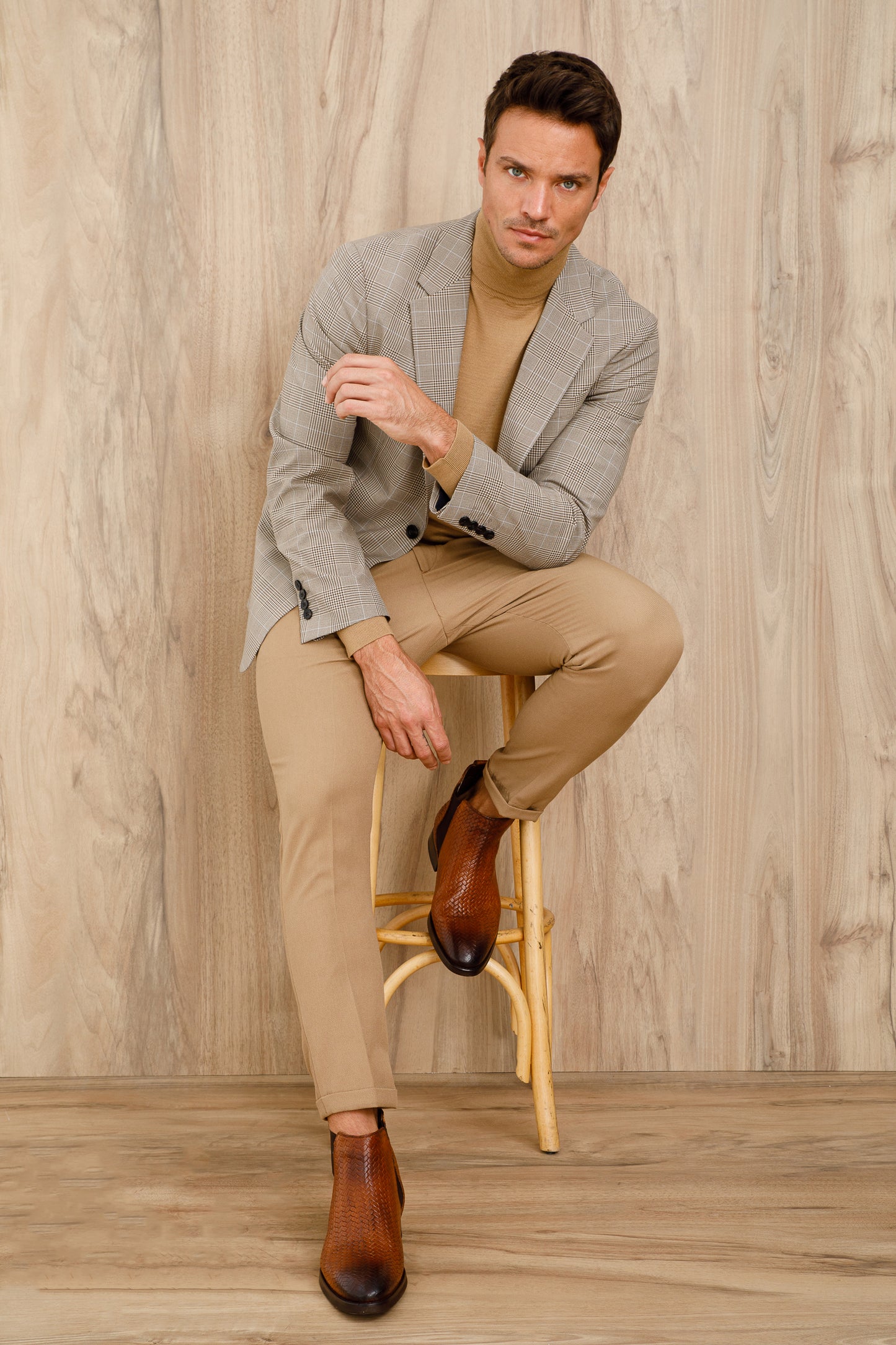 Bota Chelsea de piel color canela Oslo para hombre
