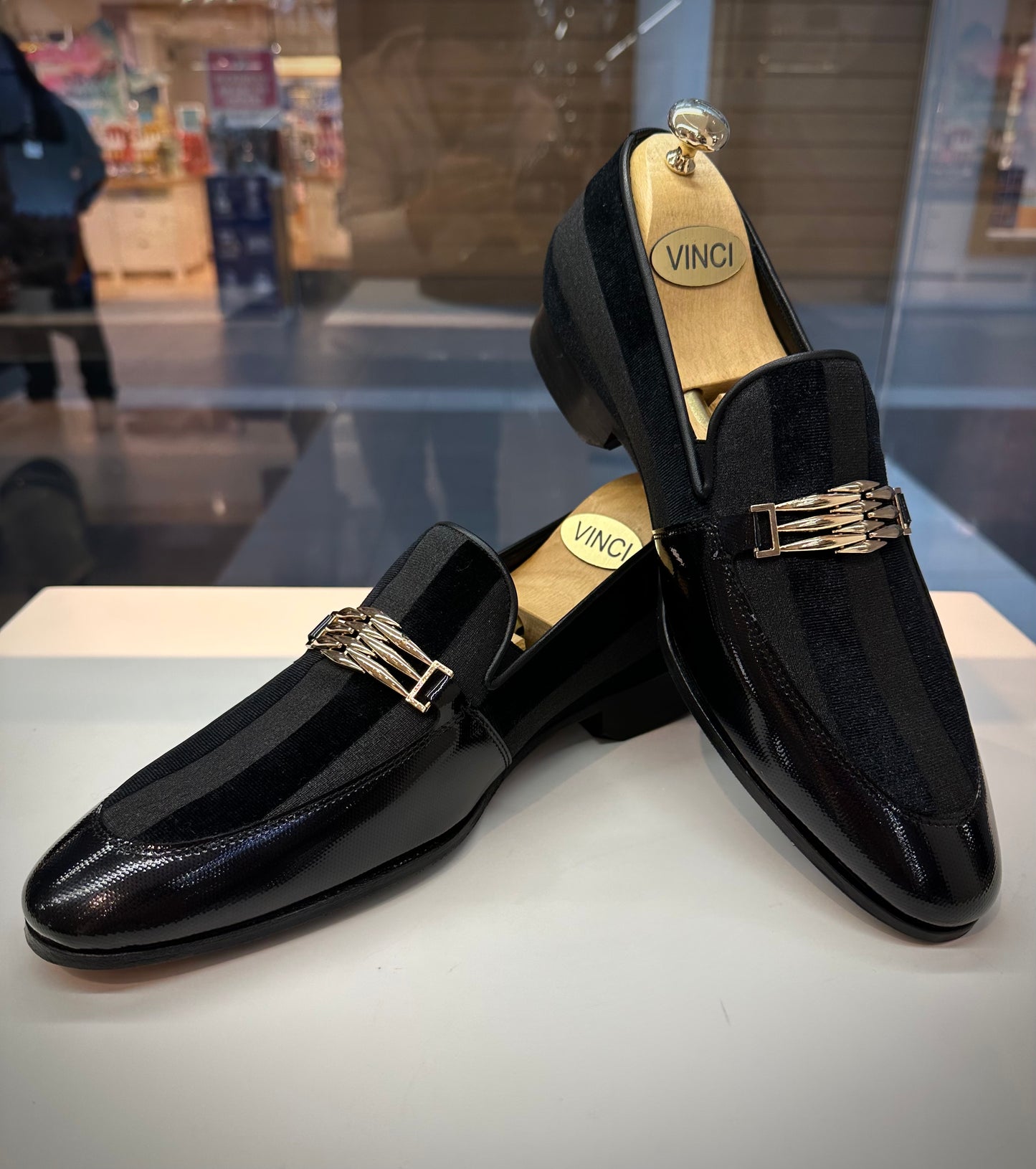 El zapato de cuero para hombre Pontalto, mocasín negro