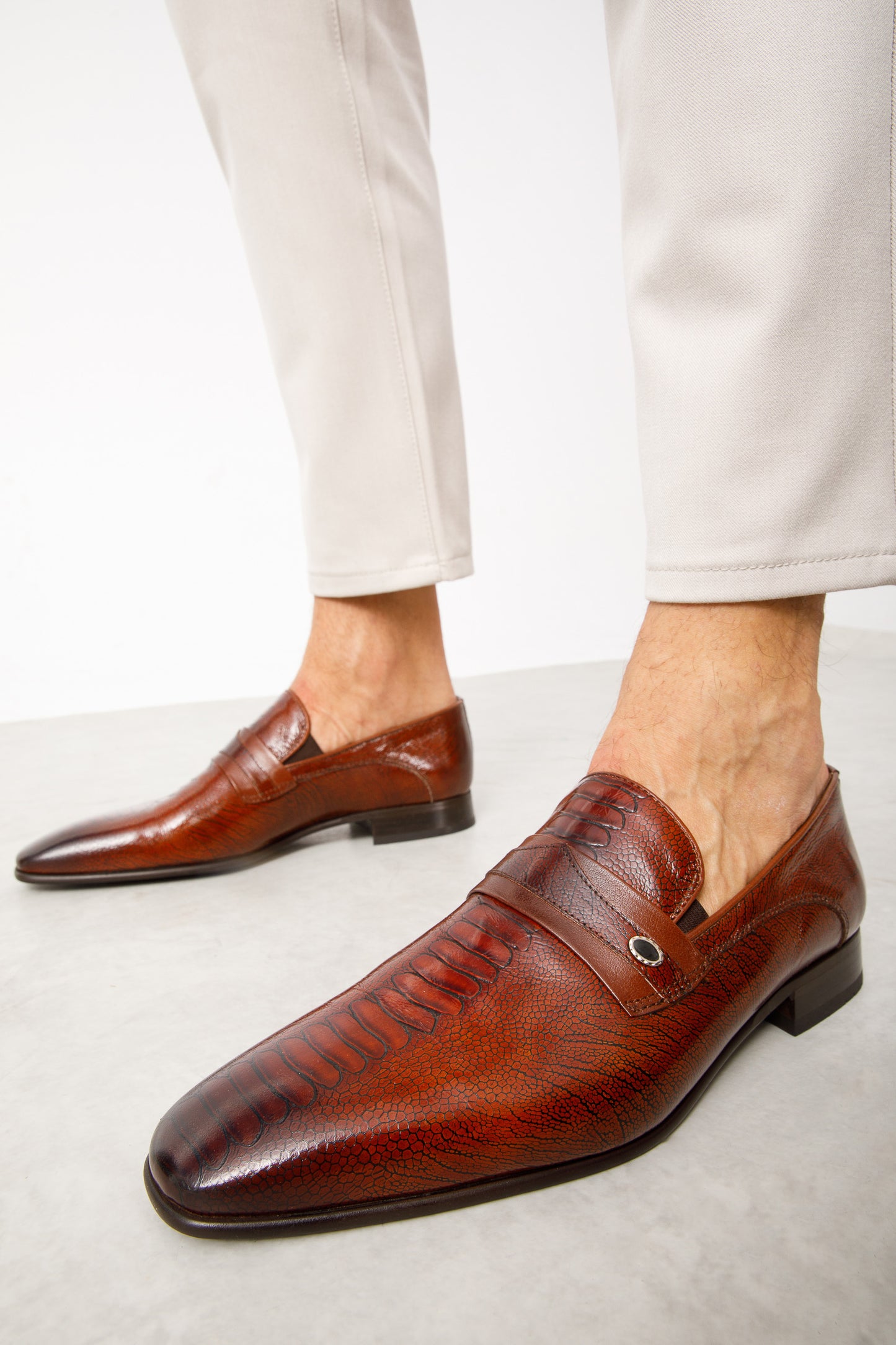 El mocasín Bangkok Tan Penny para hombre