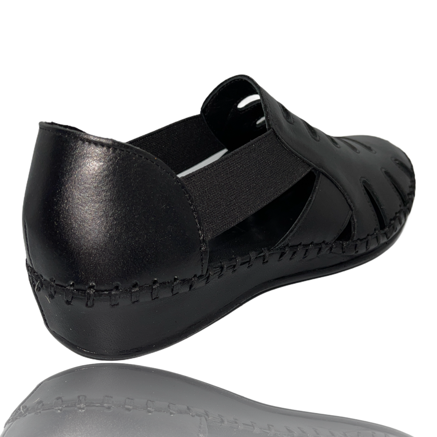 Sandalia de piel negra Maerdy ¡Venta final!